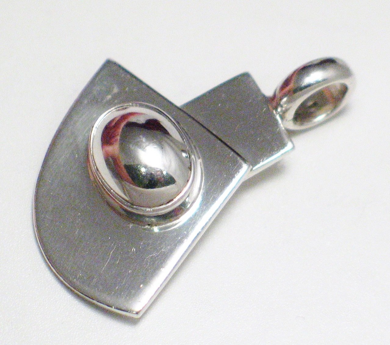 Pendant | Modern Geometric Design Sterling Silver Pendant | Estate Jewelry