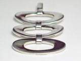 Triple Sideways | Sterling Silver Pendant w/ Unique Modern Design - Blingschlingers Jewelry
