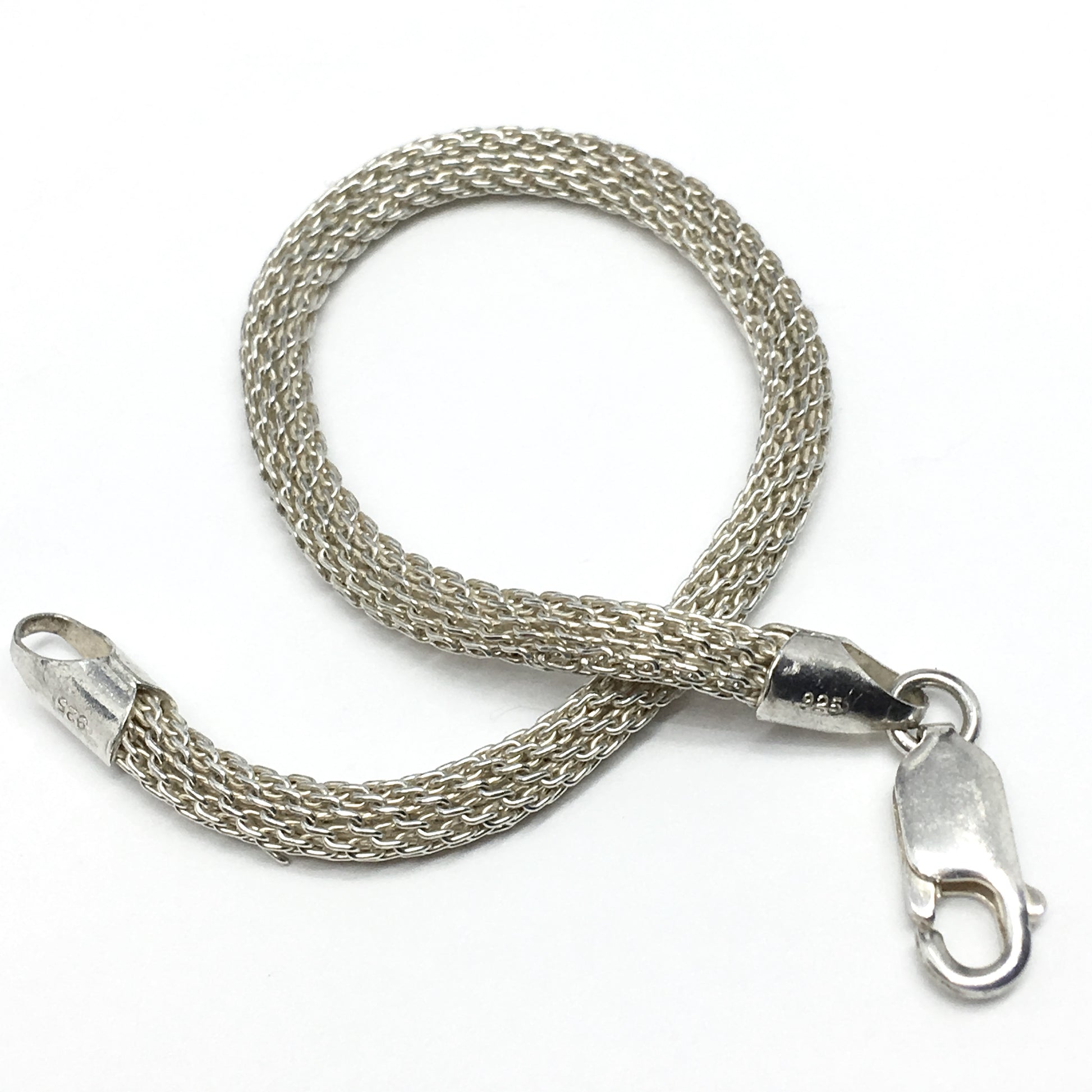 Jewelry used | 6.5" Sterling Silver Chainmail Mesh Snake Chain Bracelet