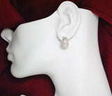 Intertwined | Sterling Silver Half Hoop Earrings | Unique Textured Mesh Design - Blingschlingers Jewelry