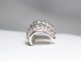 Intertwined | Sterling Silver Half Hoop Earrings | Unique Textured Mesh Design - Blingschlingers Jewelry