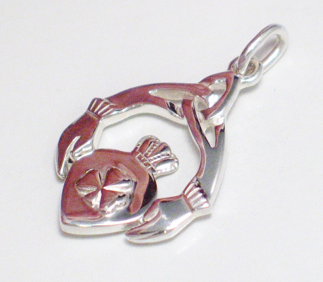 Charm | Sterling Silver Irish Claddagh Spinner Charm Pendant | Discount Estate Fine Jewelry online