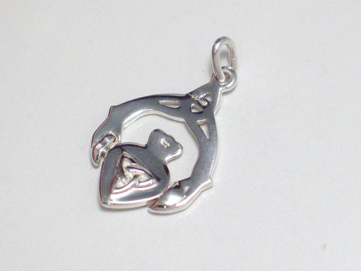 Celtic Charms | Sterling Silver Irish Claddagh Spinner Charm Pendant | Discount Estate Fine Jewelry online