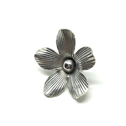 Jewelry Findings | 23mm Sterling Silver 3d Flower Charm Finding | Designer Shiana