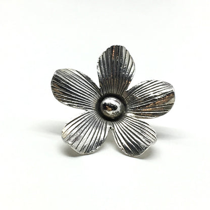 Jewelry Findings | 23mm Sterling Silver 3d Flower Charm Finding | Designer Shiana