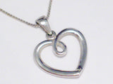 Charm Necklace | Womens Open Heart Pendant Necklace 18" | Discount Estate Jewelry Online at  Blingschlingers 