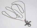 Charm Necklace | Sterling Silver I Love Softball Pendant Necklace 18.5" | Discount Estate Jewelry