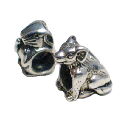 Charm | Sterling Silver Euro Style 3D Dog Rabbit Bead Charms | Estate Jewelry website online at Blingschlingers 
