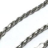 Used Jewelry online - Sterling Silver Rope Chain Bracelet 7.25"