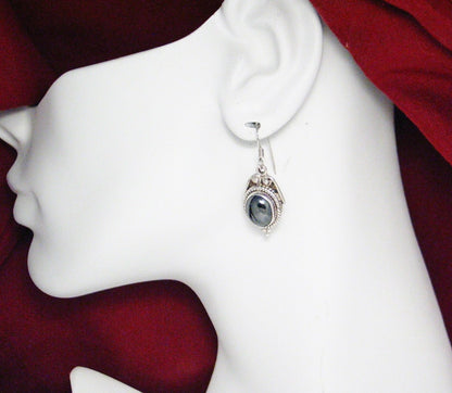 Dangle Earrings | Womens Dark Metallic Hematite Stone Earrings | Discount Overstock Jewelry
