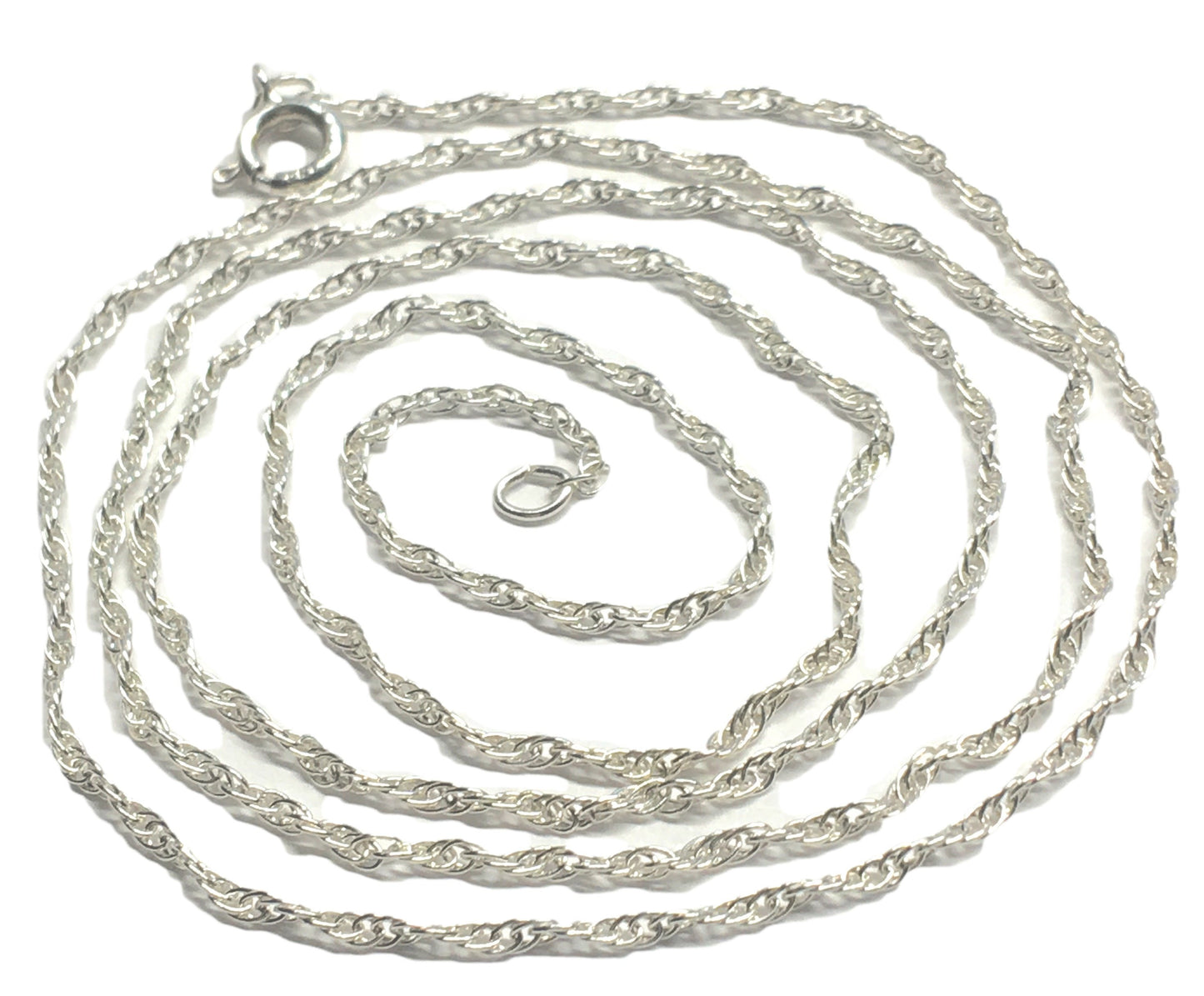 Womens Silver Necklaces | 24" Sterling 1.3mm Singapore Chain Necklace | Discount Overstock Jewelry website at Blingschlingers 