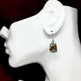 Silver Earrings | Sterling Silver Tigers Eye Stone Dangle Earrings | Best Discount Priced Jewelry Online