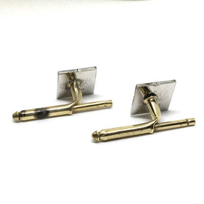 Business Style Shirt Studs | Vintage Sterling Silver Enamel Sail Boat North Star Design Square Shirt Studs