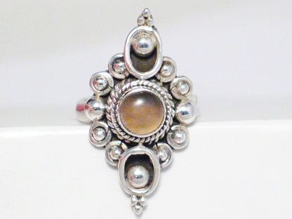 Silver Rings | Sterling Smokey Chalcedony Stone Full Coverage Ring  7.75 | Overstock Jewelry online