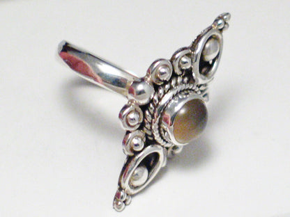 Silver Rings | Sterling Smokey Chalcedony Stone Full Coverage Ring  7.75 | Overstock Jewelry online