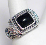 Silver Rings | Sterling Filigree Black Onyx Stone Ring  sz10 | Overstock Jewelry online