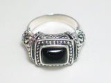 Silver Rings | Sterling Filigree Black Onyx Stone Ring  sz10 | Overstock Jewelry online