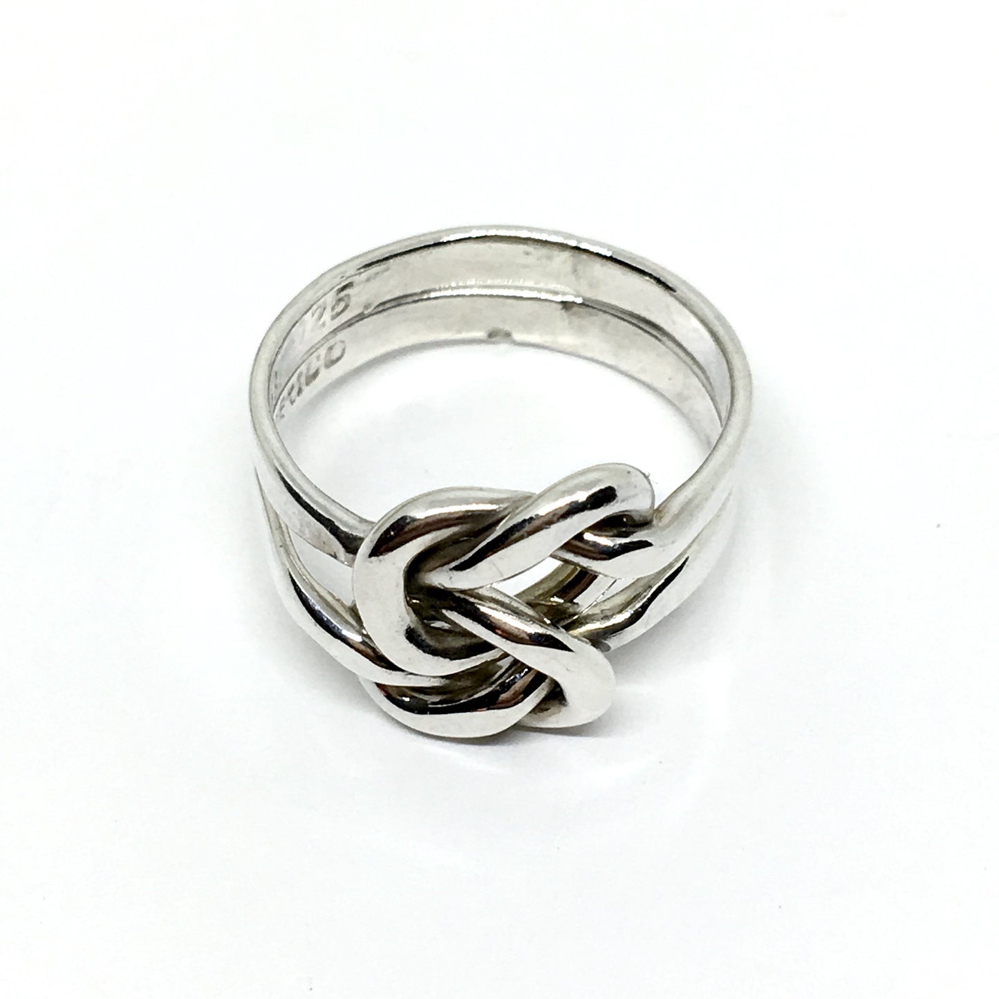 Ring | Pre-owned Sterling Silver Forever Interlocking Love Knot Two Band Ring