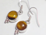 Silver Earrings | Womens Sterling Tigers Eye Petite Drop Earrings | Discount Overstock Jewelry online only at  Blingschlingers.com