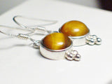 Silver Earrings | Womens Sterling Tigers Eye Petite Drop Earrings | Discount Overstock Jewelry online only at  Blingschlingers.com