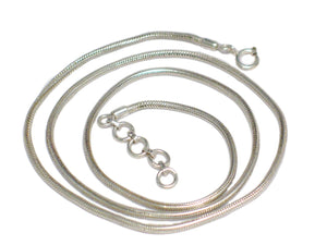 Silver Necklaces | Sterling Snake Chain Necklace 21 1/4 - 22 1/2" | Mens Womens Chains
