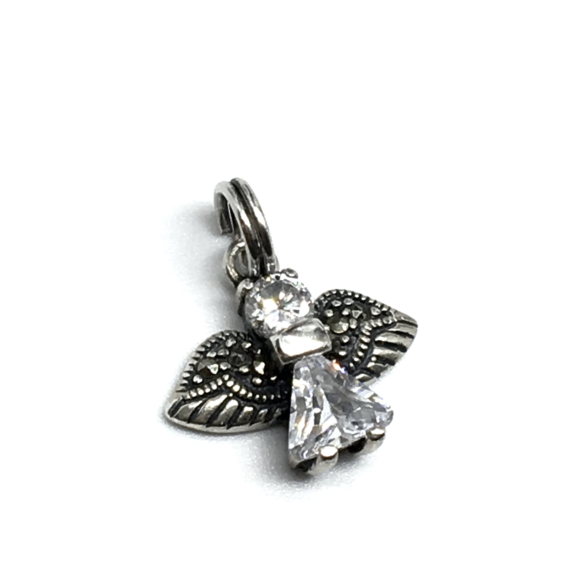 Pendants & Charms | Sterling Silver April Cz Birthstone Angel Charm | Discount Jewelry