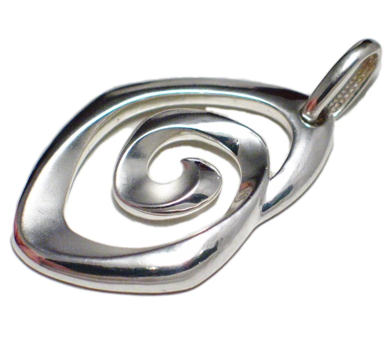 Silver Pendants | Sterling Modernist Spiral Design Pendant | Estate Jewelry online