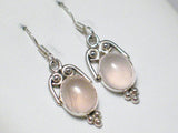 Silver Earrings | Womens Dusty Rose Quartz Stone Dangle Earrings | Overstock Jewelry