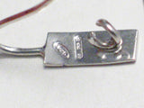 Sterling Silver M.C. Designer Circle Dangle Earrings