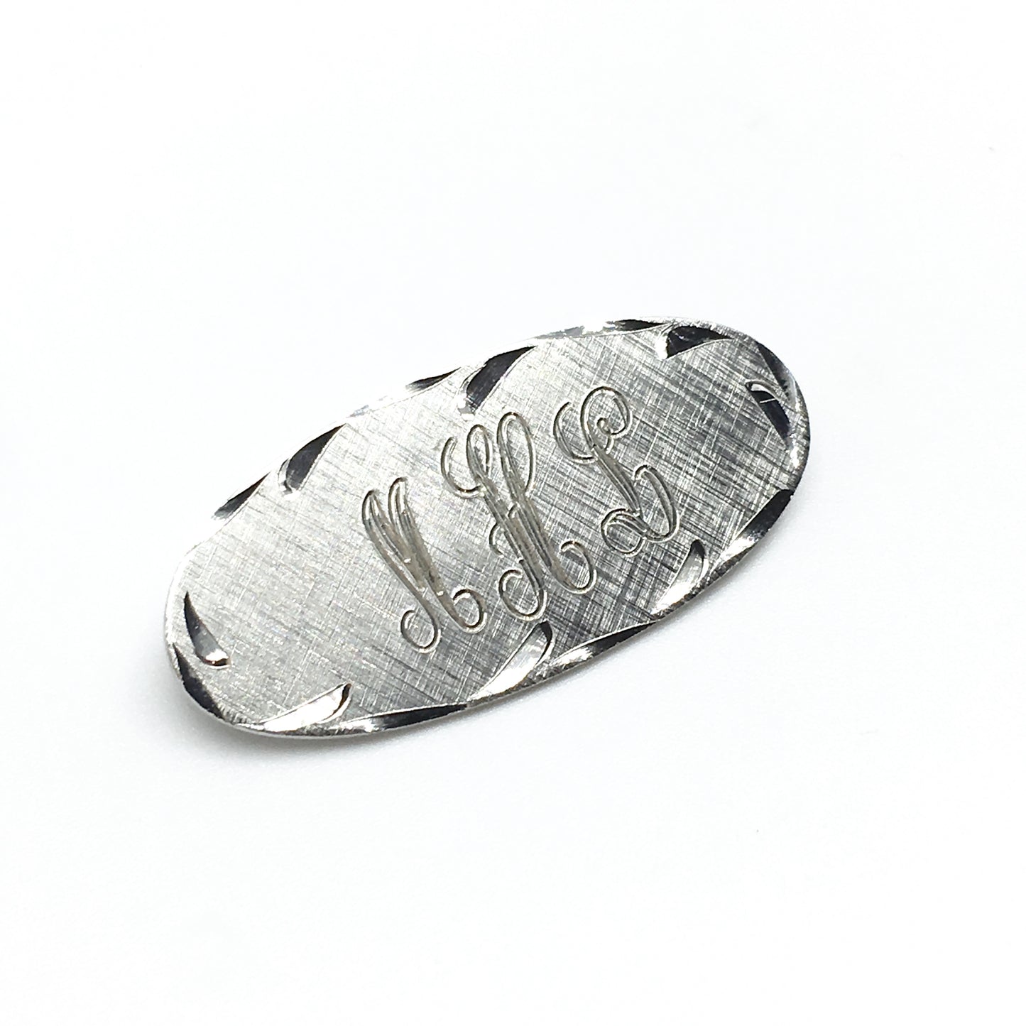 Vintage Jewelry | Men Women Sterling Silver Monogram MHL Oval Design Brooch  Pin
