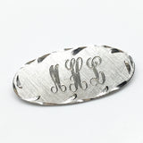 Vintage Jewelry | Men Women Sterling Silver Monogram MHL Oval Design Brooch / Lapel Pin