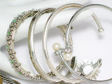 Bangle Bracelets | Costume Jewelry Lot | Wear Craft Repurpose Gold Silver Plated - Blingschlingers Jewelry