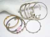 Bangle Bracelets | Costume Jewelry Lot | Wear Craft Repurpose Gold Silver Plated - Blingschlingers Jewelry