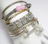 Lot junk costume jewelry bangle and cuff bracelets $10.00