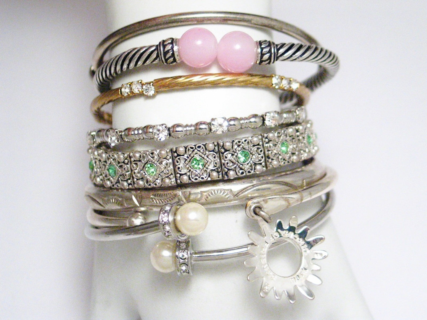 Bangle Bracelets | Costume Jewelry Lot | Wear Craft Repurpose Gold Silver Plated - Blingschlingers Jewelry