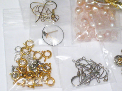 Jewelry findings Beads Pearls Gold Filled Silver Plated Clasps Jump rings Lot Craft Repurpose - Blingschlingers Jewelry