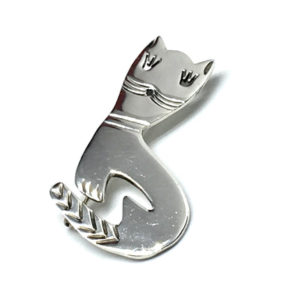 Jewelry used | Men Womens Sterling Silver Letter B Cat Design Brooch Lapel Pin