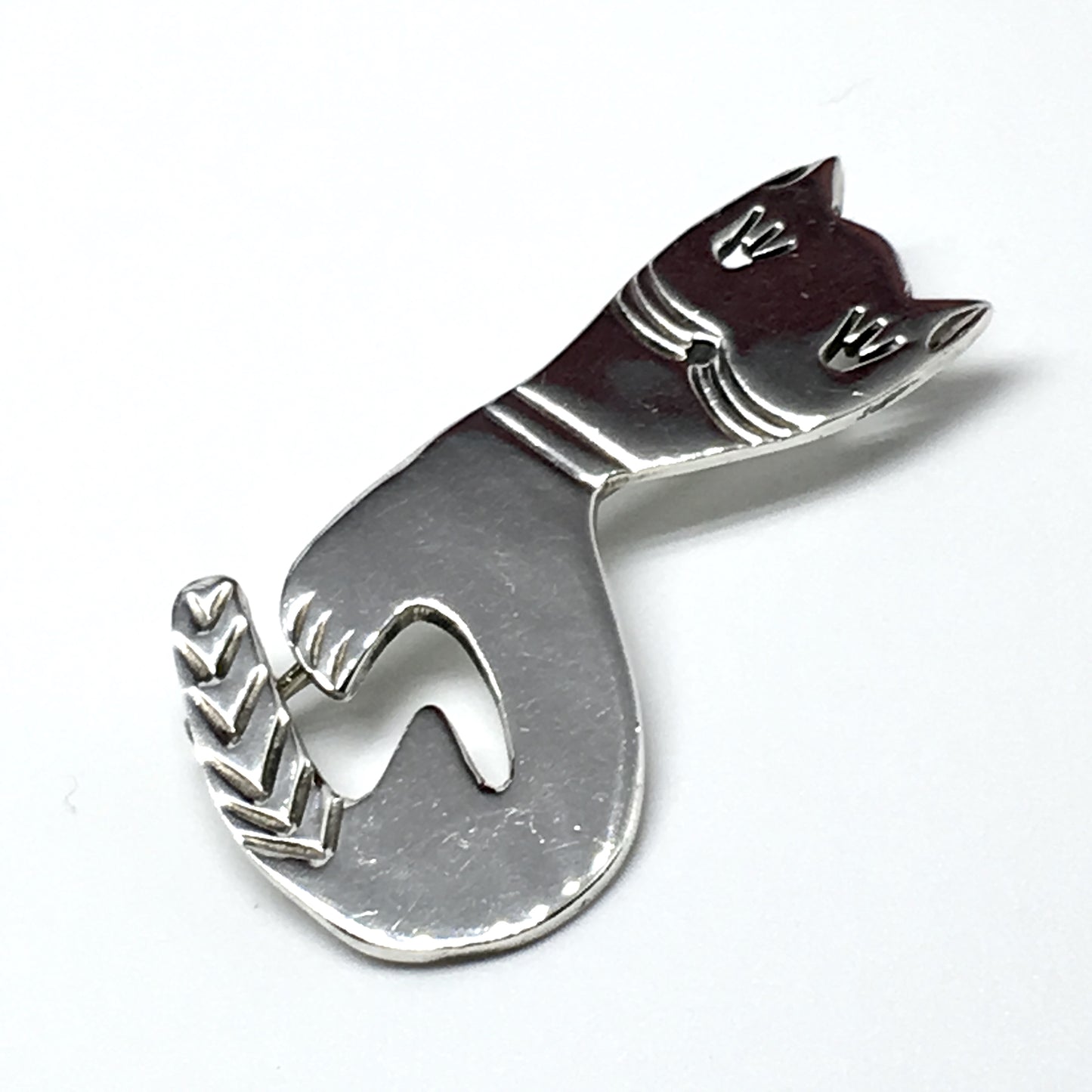 Jewelry used | Men Womens Sterling Silver Letter B Cat Design Brooch Lapel Pin