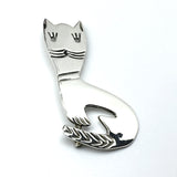 Sterling Silver Cat Brooch for Women | Blingschlingers Jewelry