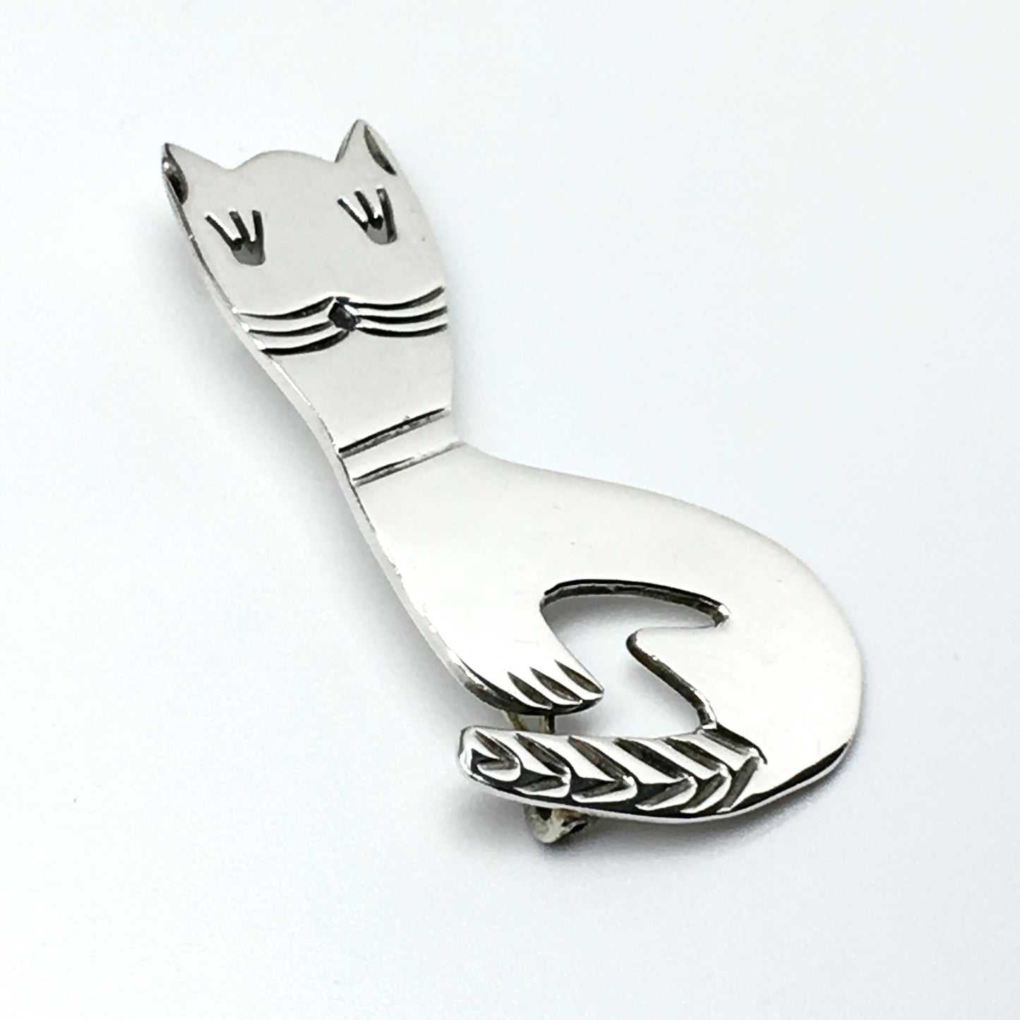 Jewelry used | Men Womens Sterling Silver Letter B Cat Design Brooch Lapel Pin