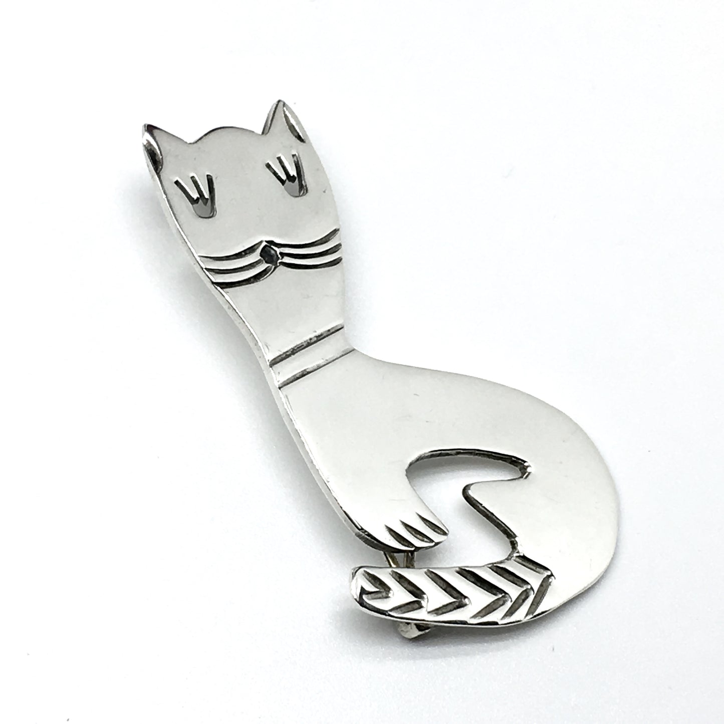 Jewelry used | Men Womens Sterling Silver Letter B Cat Design Brooch Lapel Pin