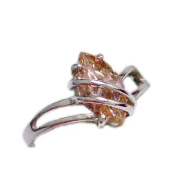Ring | Womens & Juniors 80s Sterling Silver Double Sash Pink Stone Ring 7.25 | Jewelry