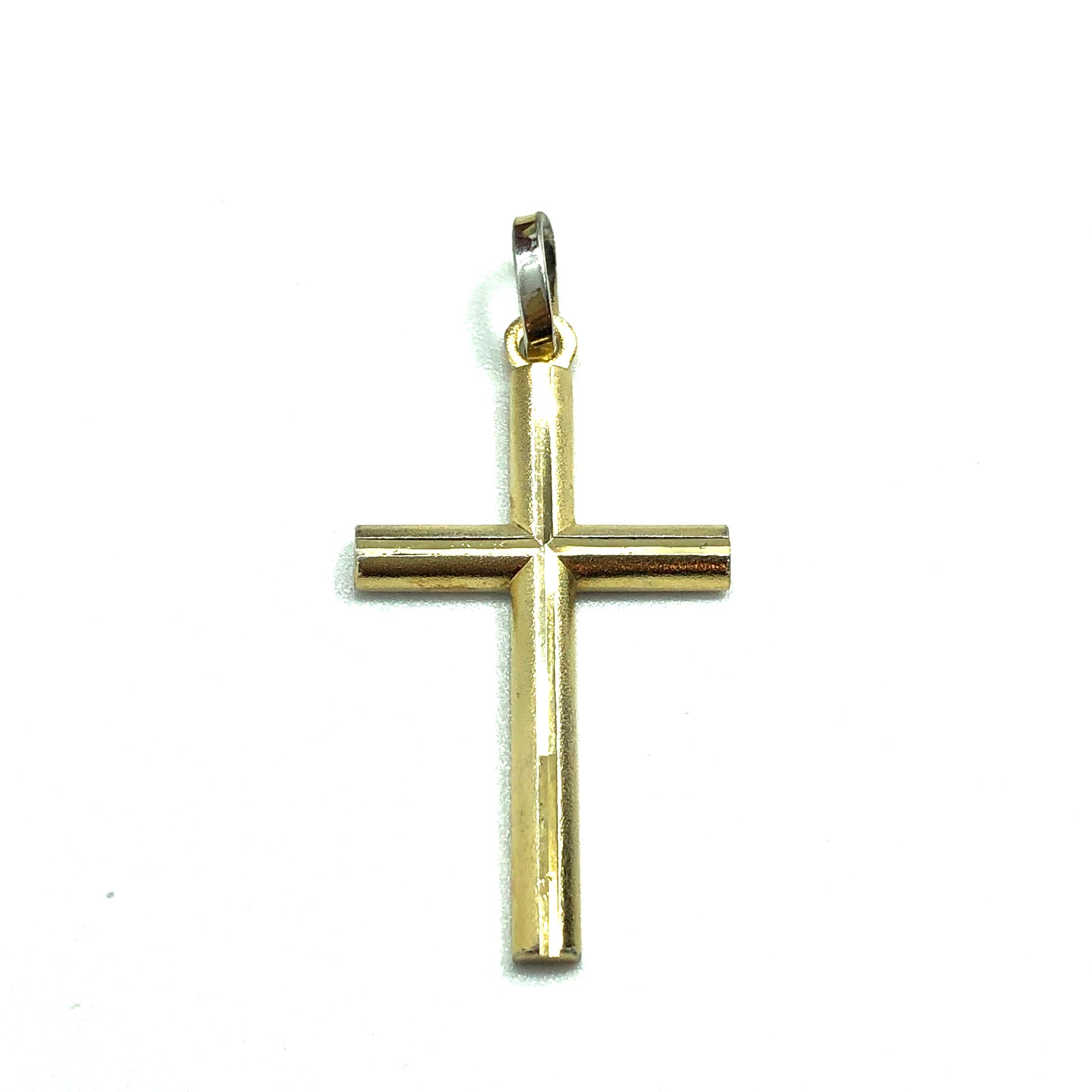 Vintage Jewelry | Mens Womens Gold Sterling Silver Plain Cross Pendant