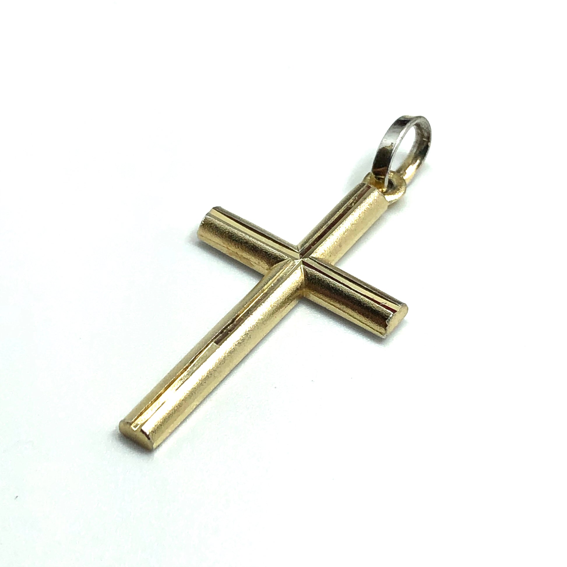 Vintage Jewelry | Mens Womens Gold Sterling Silver Plain Cross Pendant