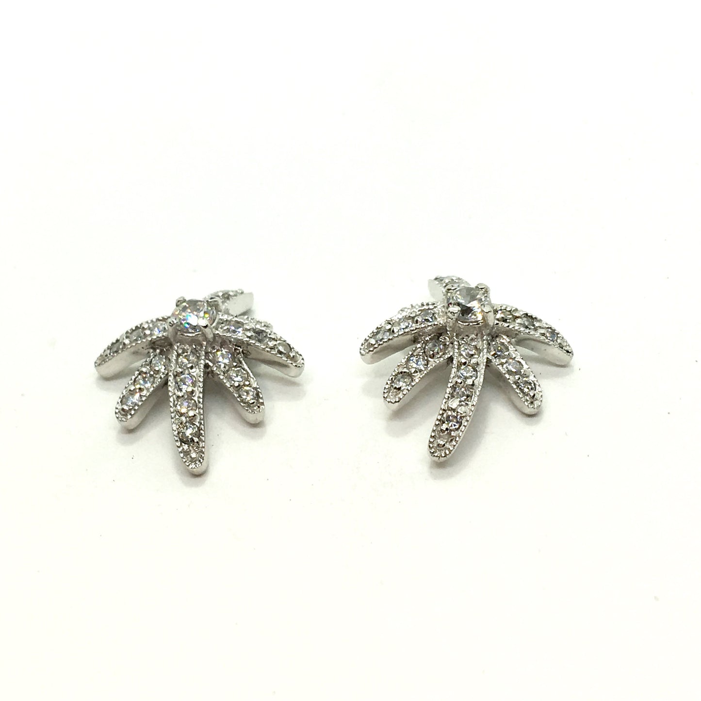 Earrings - Attractive Starburst Design Sterling Silver Earrings  online at Blingschlingers.com - USA