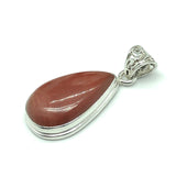 Jewelry | Mens Womens Sterling Silver Captivating Red Jasper Teardrop Pendant