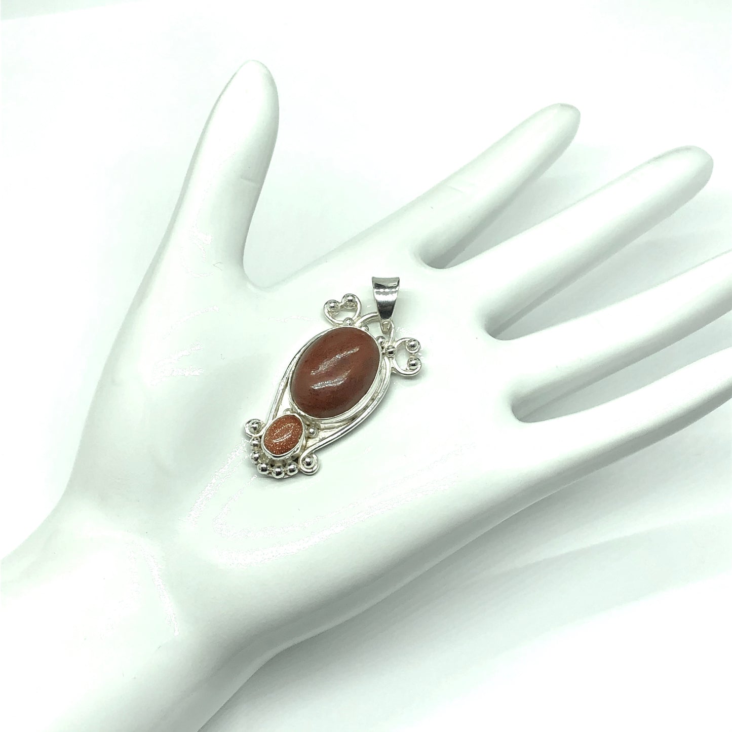 Jewelry | Mens Womens Unique Sterling Silver Red Jasper Stone Pendant