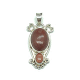 Jewelry | Mens Womens Unique Sterling Silver Red Jasper Stone Pendant
