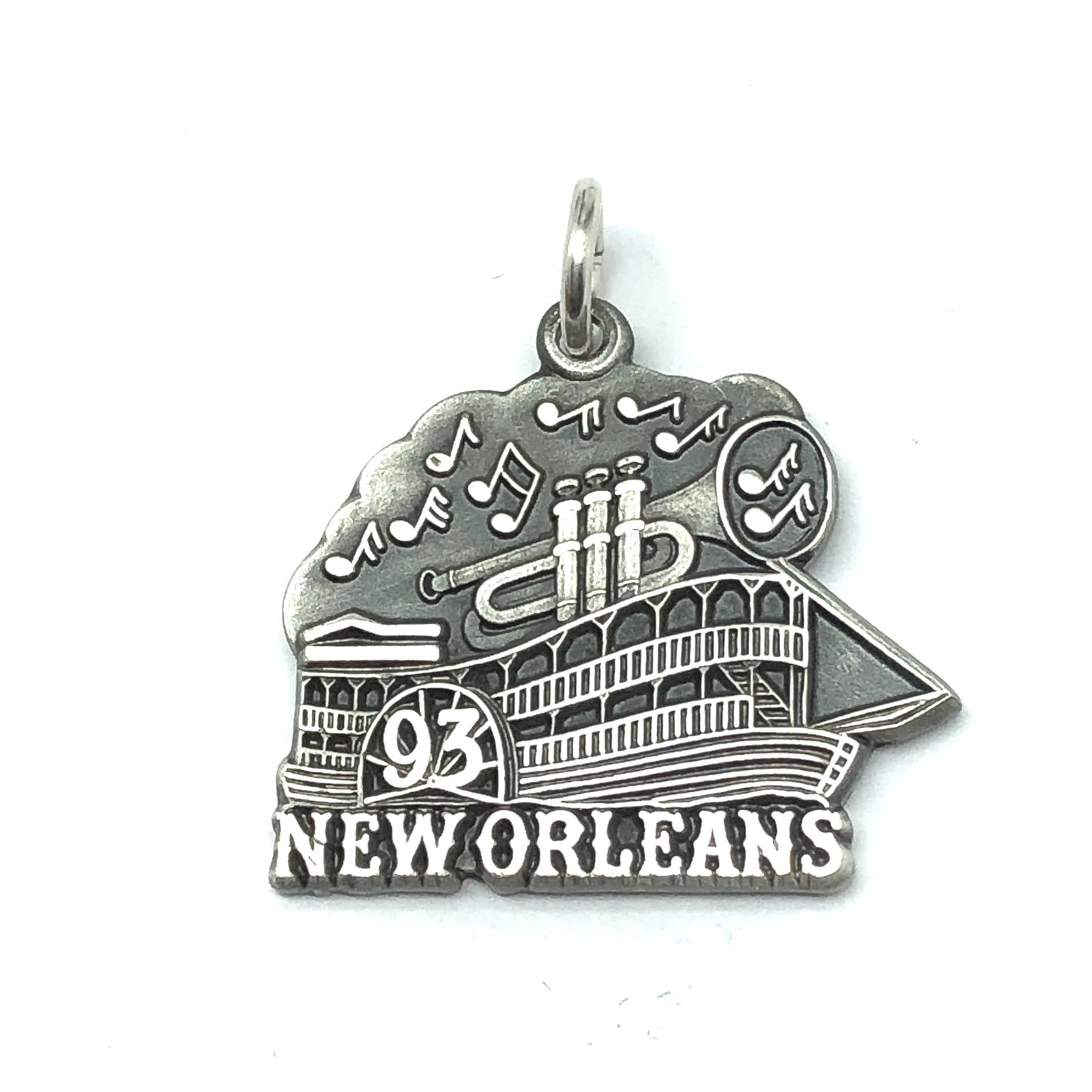Vintage Jewelry - Mens Womens Sterling Silver New Orleans 1993 Mardi Gras Louisiana Charm Pendant - Blingschlingers Jewelry