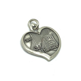 Vintage Jewelry - Sterling Silver 2001 San Francisco Golden Gate Bridge Heart Charm Pendant